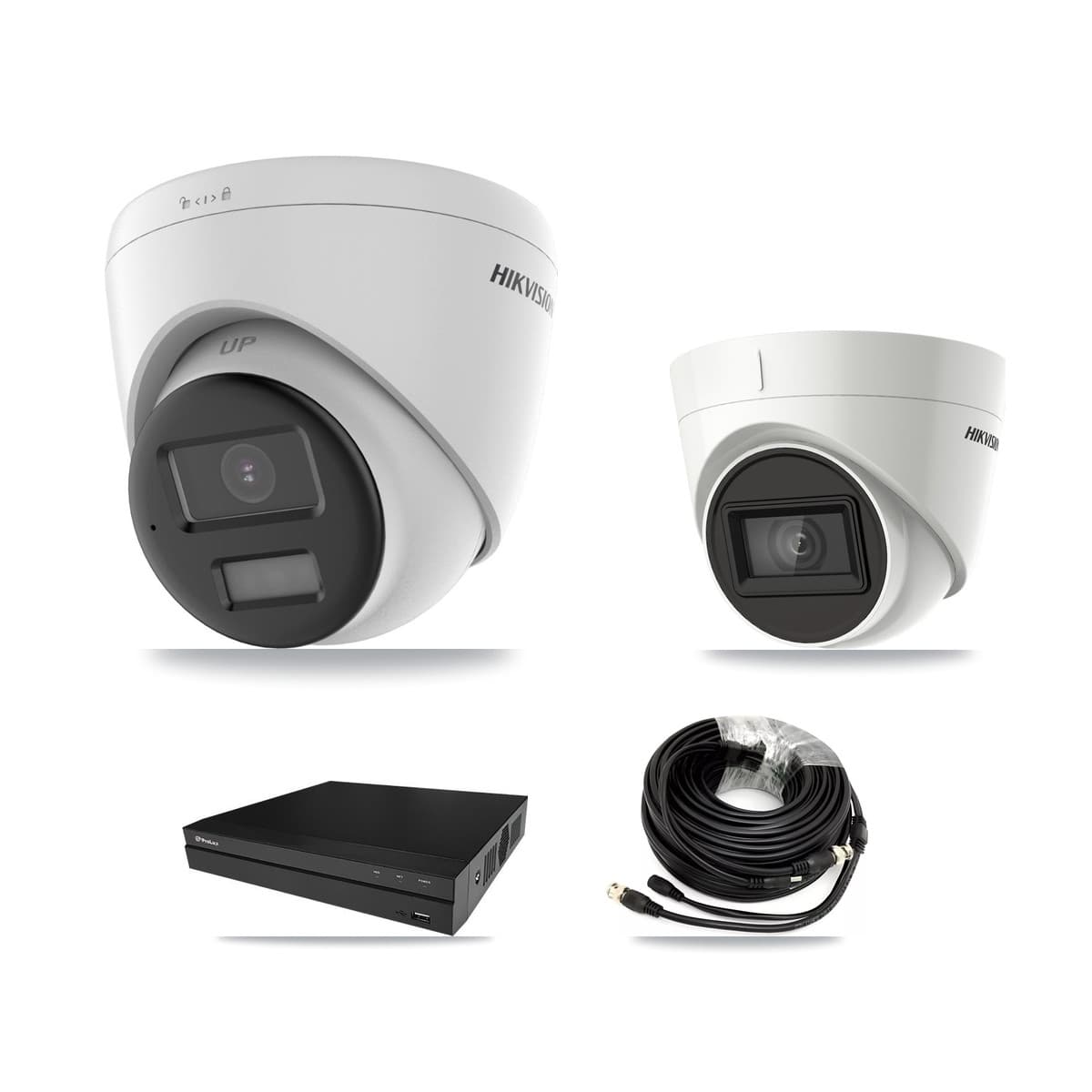 Hikvision & Prolux 8-Channel 4K CCTV Kit — 4 DS-2CE78U0T + 2 DS-2CE78U1T Turret Cameras + 2× 8TB Recording
