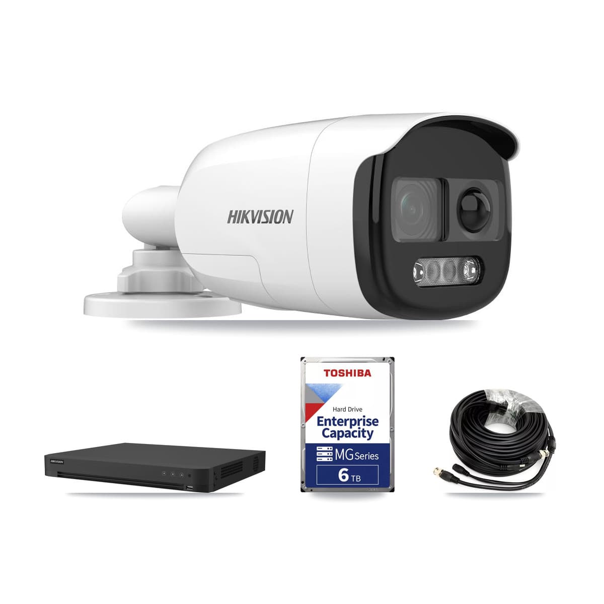 Hikvision 16-Channel 5MP CCTV Kit — 5 DS-2CE12KF3T Bullet Cameras + 6TB Recording (IDS-7216HUHI Recorder) - Image 1