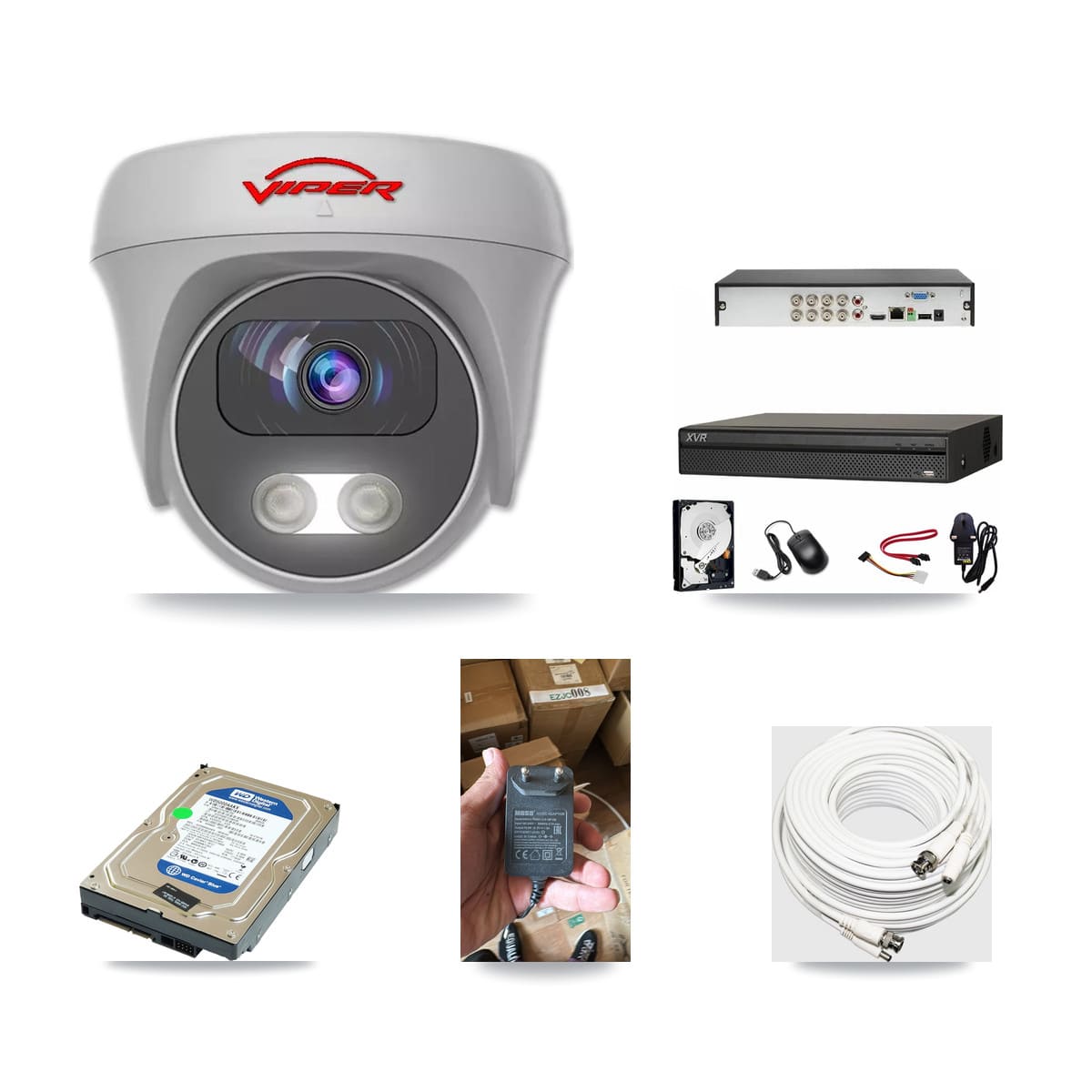 Dahua 8-channel CCTV kit: 1 camera (1× 5MP Camera), 500GB hard drive