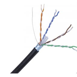 Connectix Cat6 U/UTP Outdoor Network Cable 1m PE Black Solid Copper