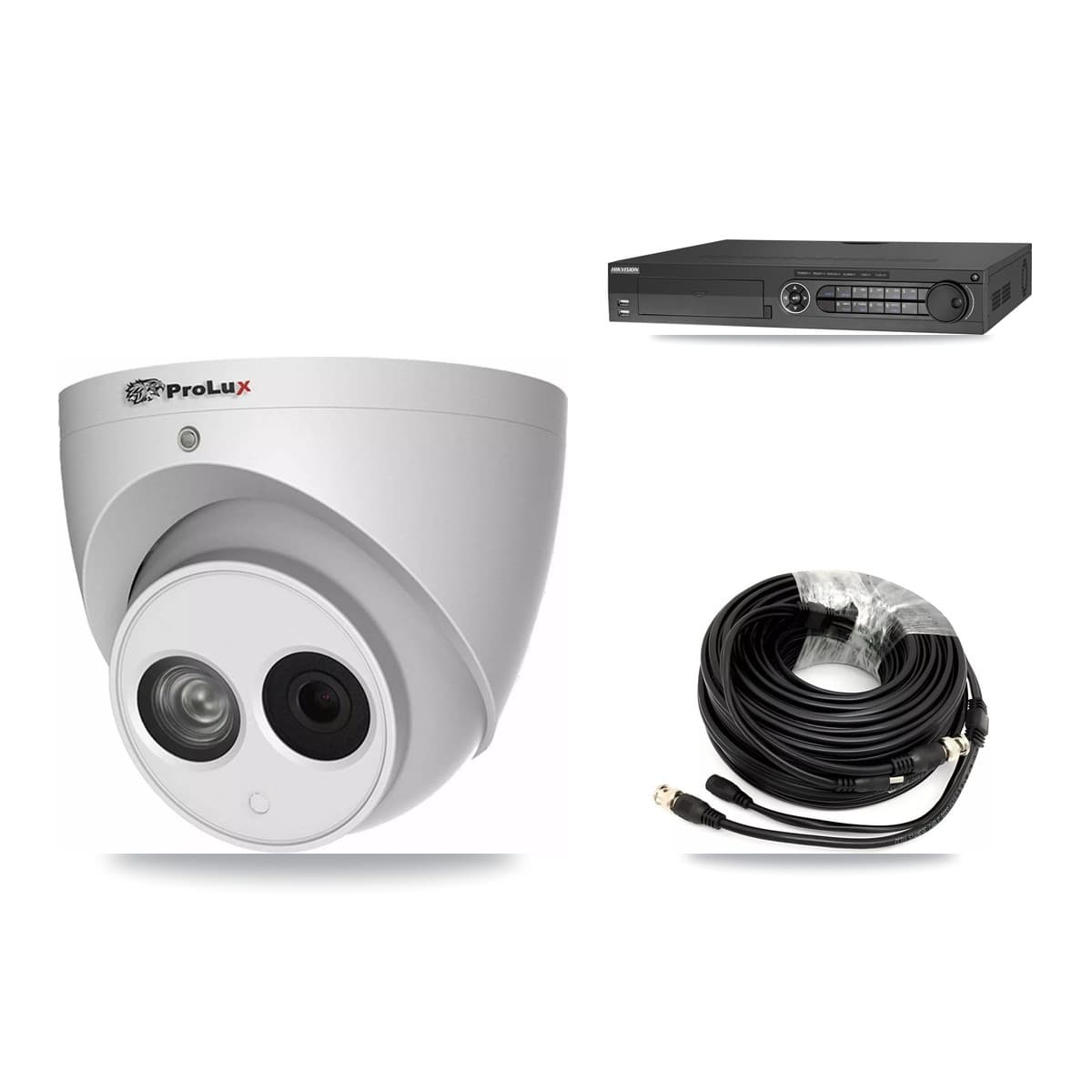 Prolux & Hikvision 32-Channel 4MP CCTV Kit — 2 Turret Cameras + 3TB Recording (IDS-7332HUHI Recorder) - Image 1