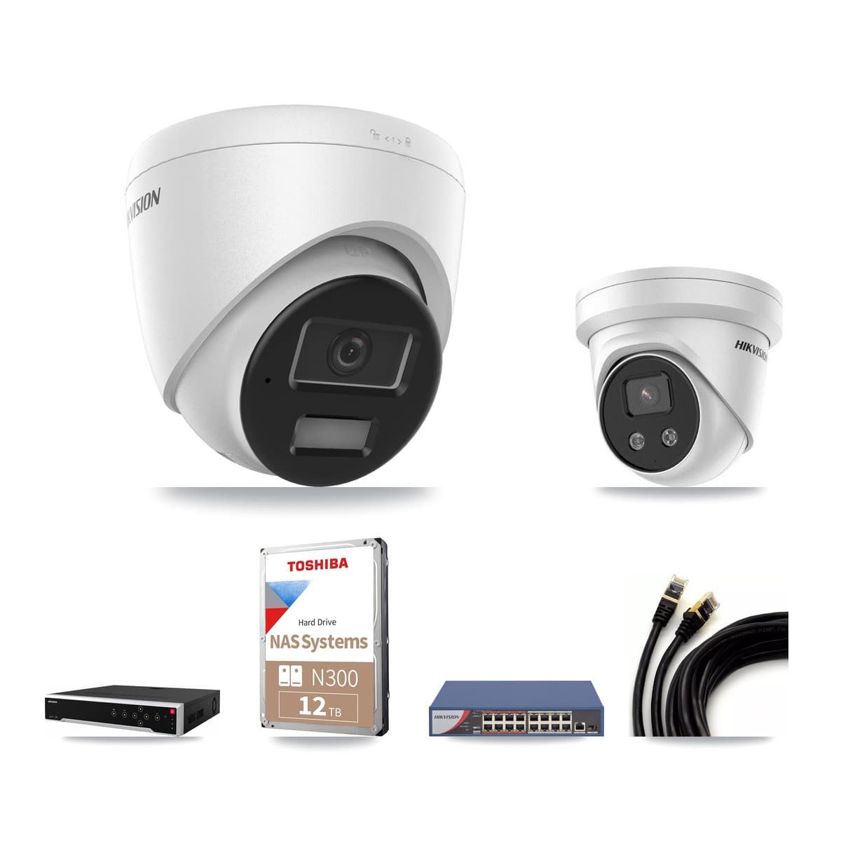 Hikvision 32-Channel 4MP – 5MP CCTV Kit — 18 4MP + 8 5MP Turret Cameras + 3× 12TB Recording - Image 1