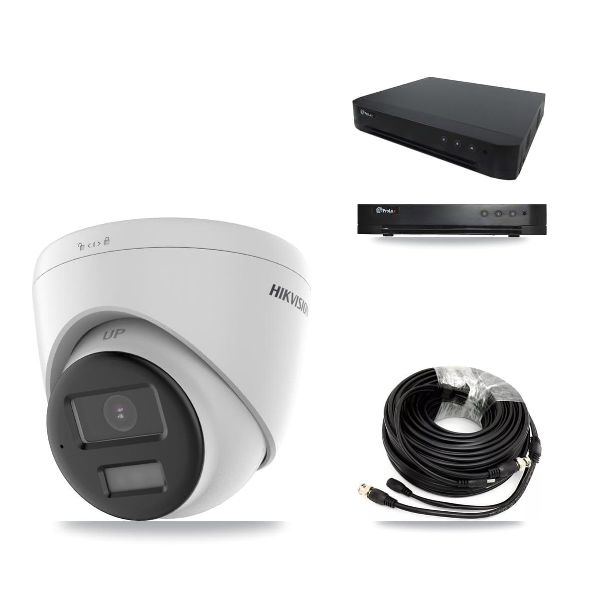 Hikvision & Prolux 16-Channel 5MP CCTV Kit — 6 DS-2CE78K0T-LPTS Turret Cameras + 8TB Recording (PXD-8216-HYK4MP Recorder) - Image 1