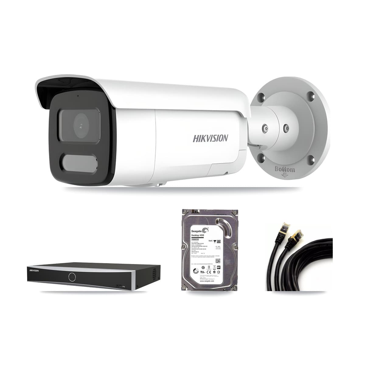 Hikvision 4-Channel 4MP CCTV Kit — 1 Bullet Camera + 2TB Recording