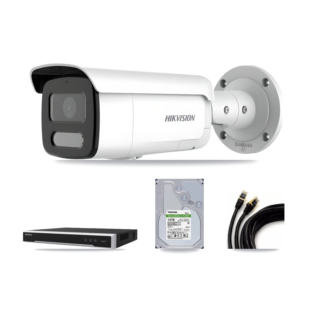 Hikvision 8-Channel 4MP CCTV Kit — 8 Bullet Cameras + 10TB Recording