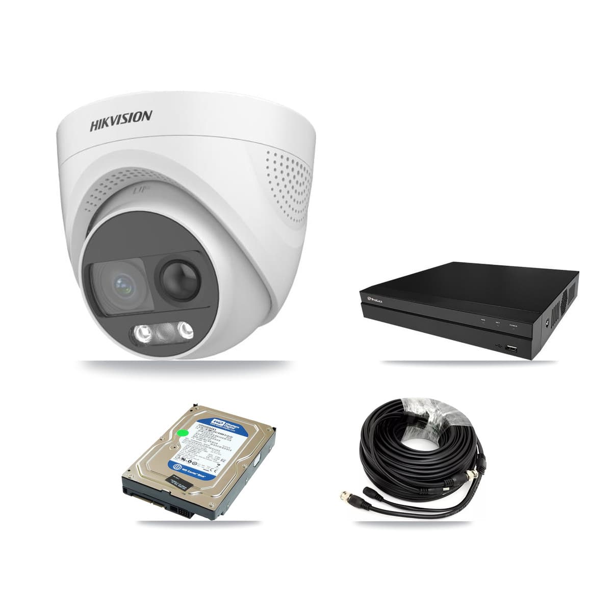Hikvision & Prolux 8-Channel 5MP CCTV Kit — 1 DS-2CE72KF3T Turret Camera + 500GB Recording - Image 1