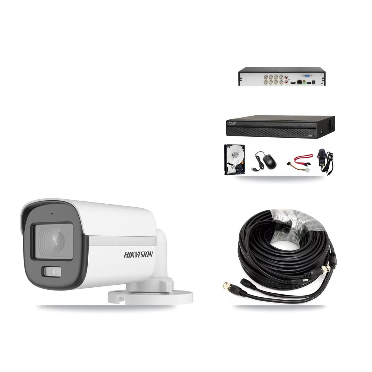 Hikvision & Dahua 8-Channel 5MP CCTV Kit — 2 DS-2CE12KF0T Bullet Cameras + 3TB Recording (XVR-3108AD Recorder) - Image 1