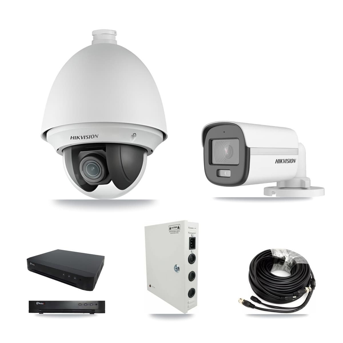Hikvision & Prolux 16-Channel 2MP – 5MP CCTV Kit — 10 2MP PTZ + 1 5MP Bullet Cameras + 8TB Recording - Image 1