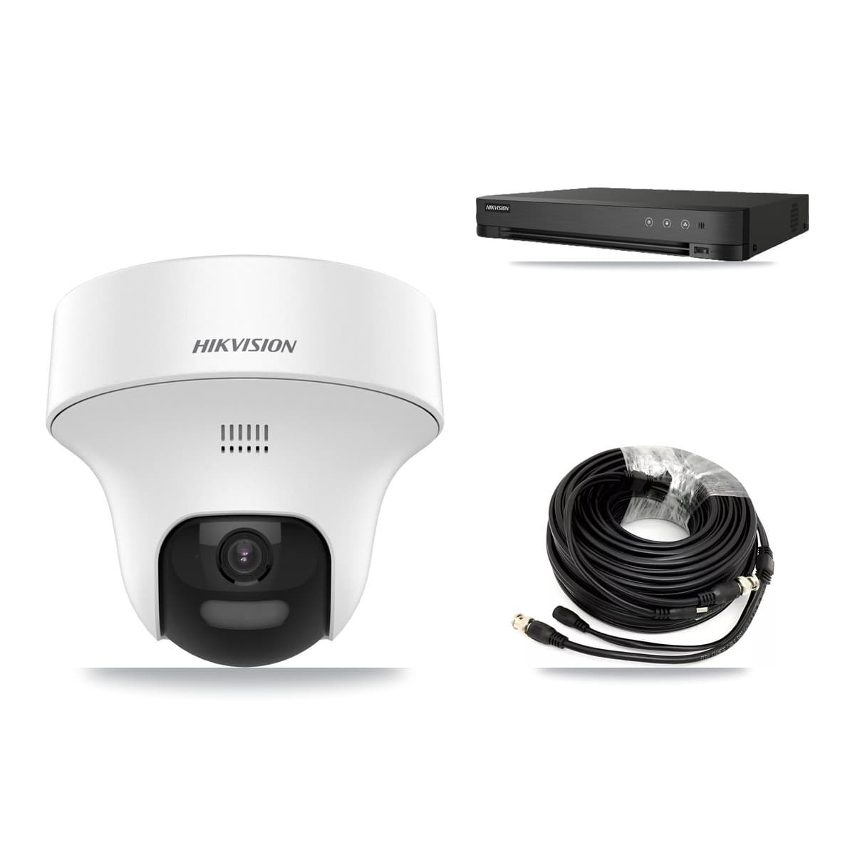 Hikvision 8-Channel 5MP CCTV Kit — 8 DS-2CE70K0T Turret Cameras + 8TB Recording (IDS-7208HQHI Recorder)