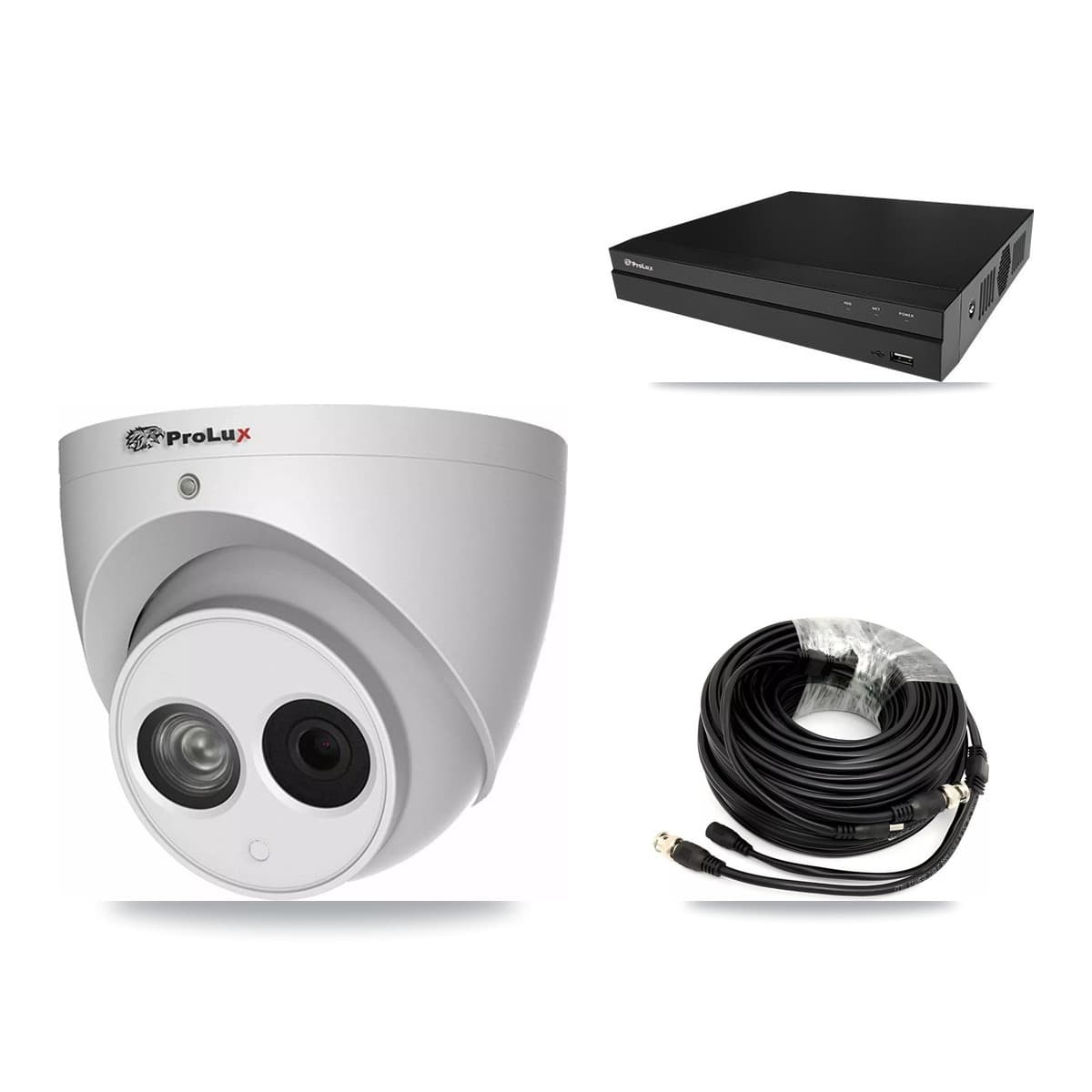 Prolux 8-Channel 4MP CCTV Kit — 2 Turret Cameras + 3TB Recording (PXD-5208AN Recorder)