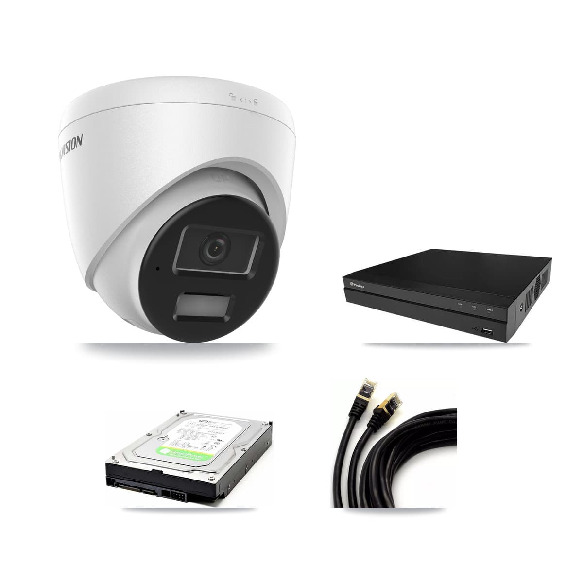 Hikvision & Prolux 8-Channel 4MP CCTV Kit — 1 DS-2CD1343G2 Turret Camera + 1TB Recording