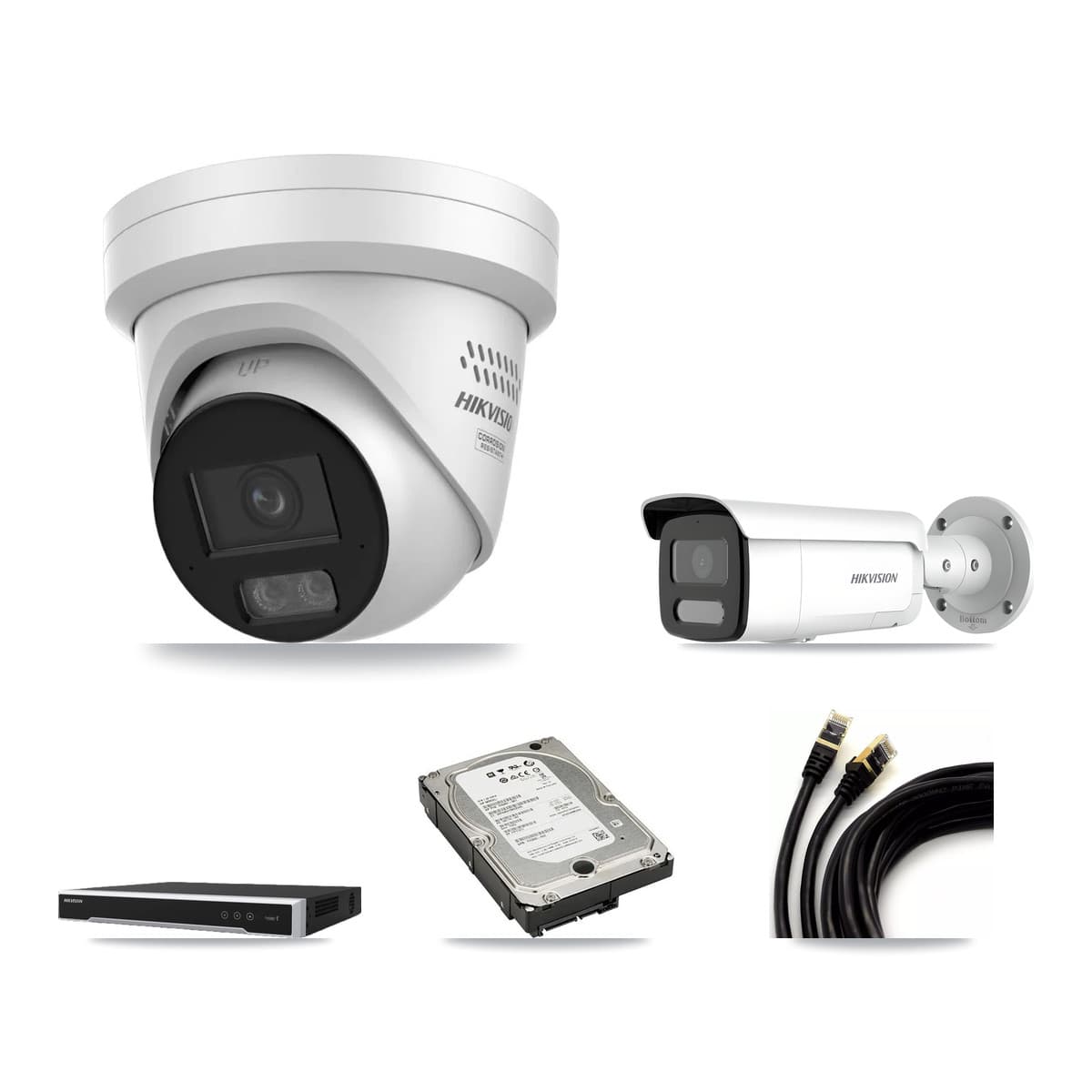 Hikvision 16-Channel 4MP CCTV Kit — 3 Turret + 1 Bullet Cameras + 5TB Recording - Image 1
