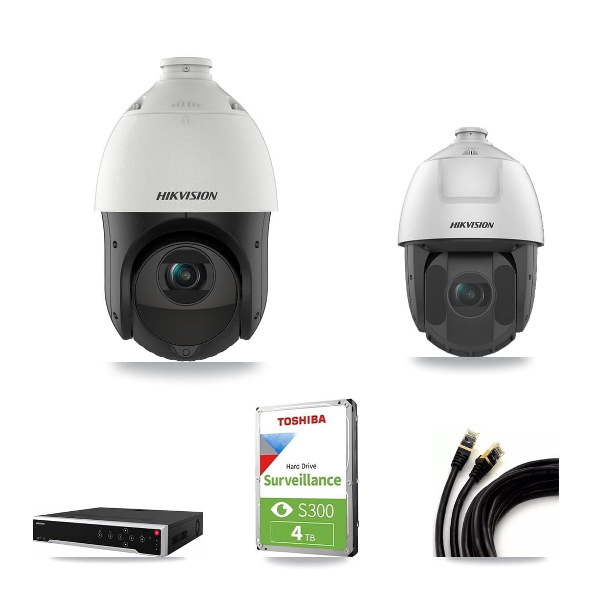 Hikvision 32-Channel 2MP – 4MP CCTV Kit — 2 4MP + 2 2MP PTZ Cameras + 4TB Recording - Image 1