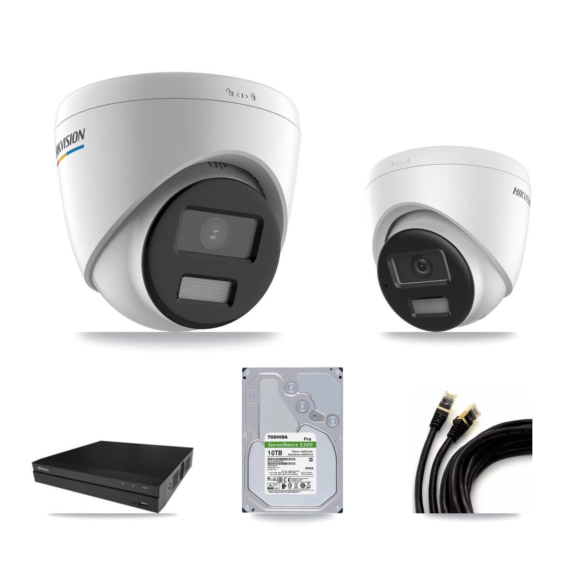 Hikvision & Prolux 16-Channel 2MP – 4K CCTV Kit — 12 2MP + 1 4K Turret Cameras + 10TB Recording - Image 1