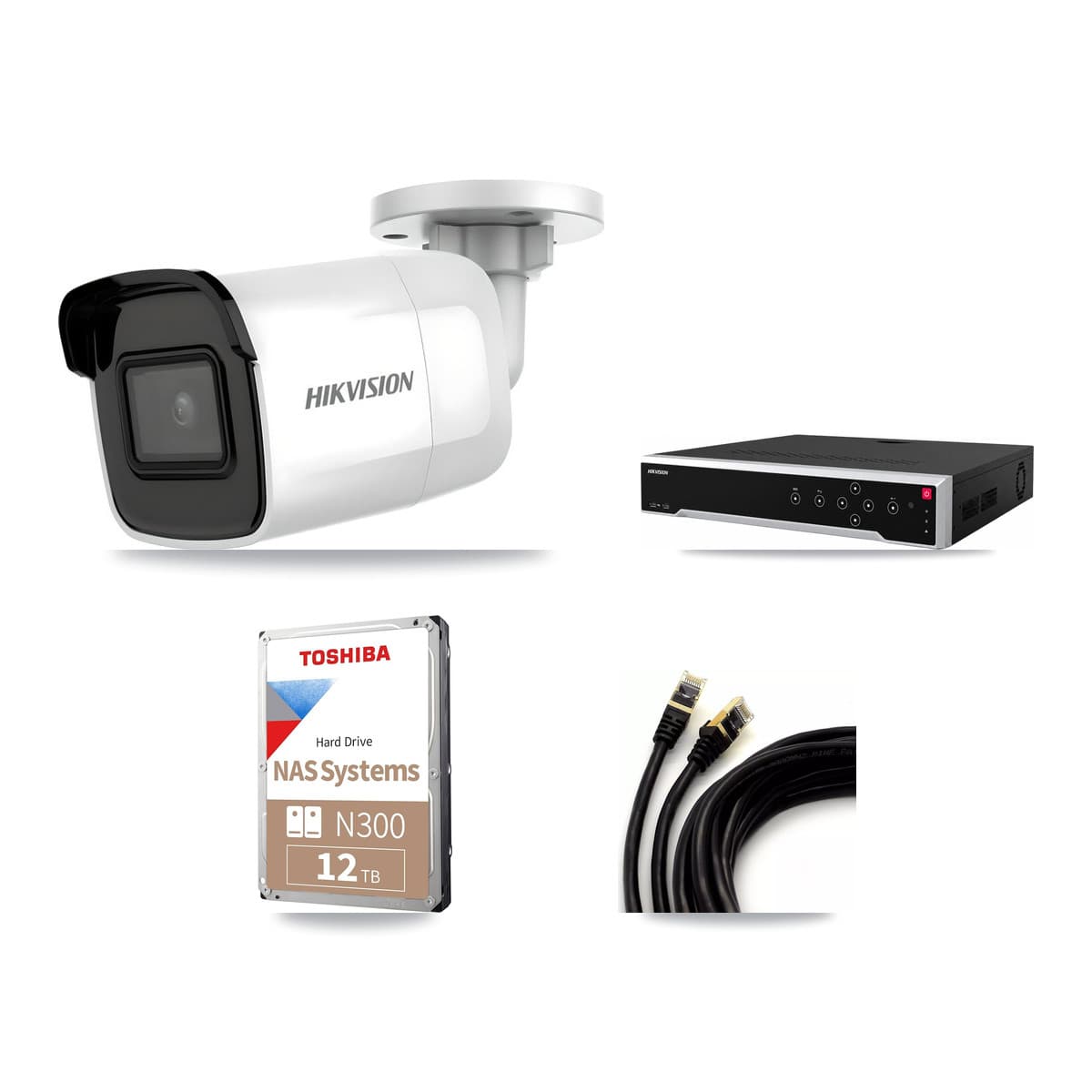 Hikvision 32-Channel 4K CCTV Kit — 24 Bullet Cameras + 2× 12TB Recording