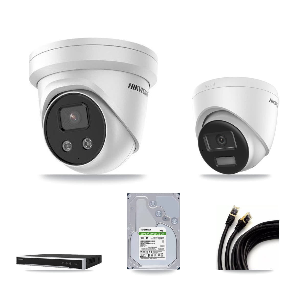 Hikvision 16-Channel 5MP – 4K CCTV Kit — 1 4K + 14 5MP Turret Cameras + 2× 10TB Recording - Image 1