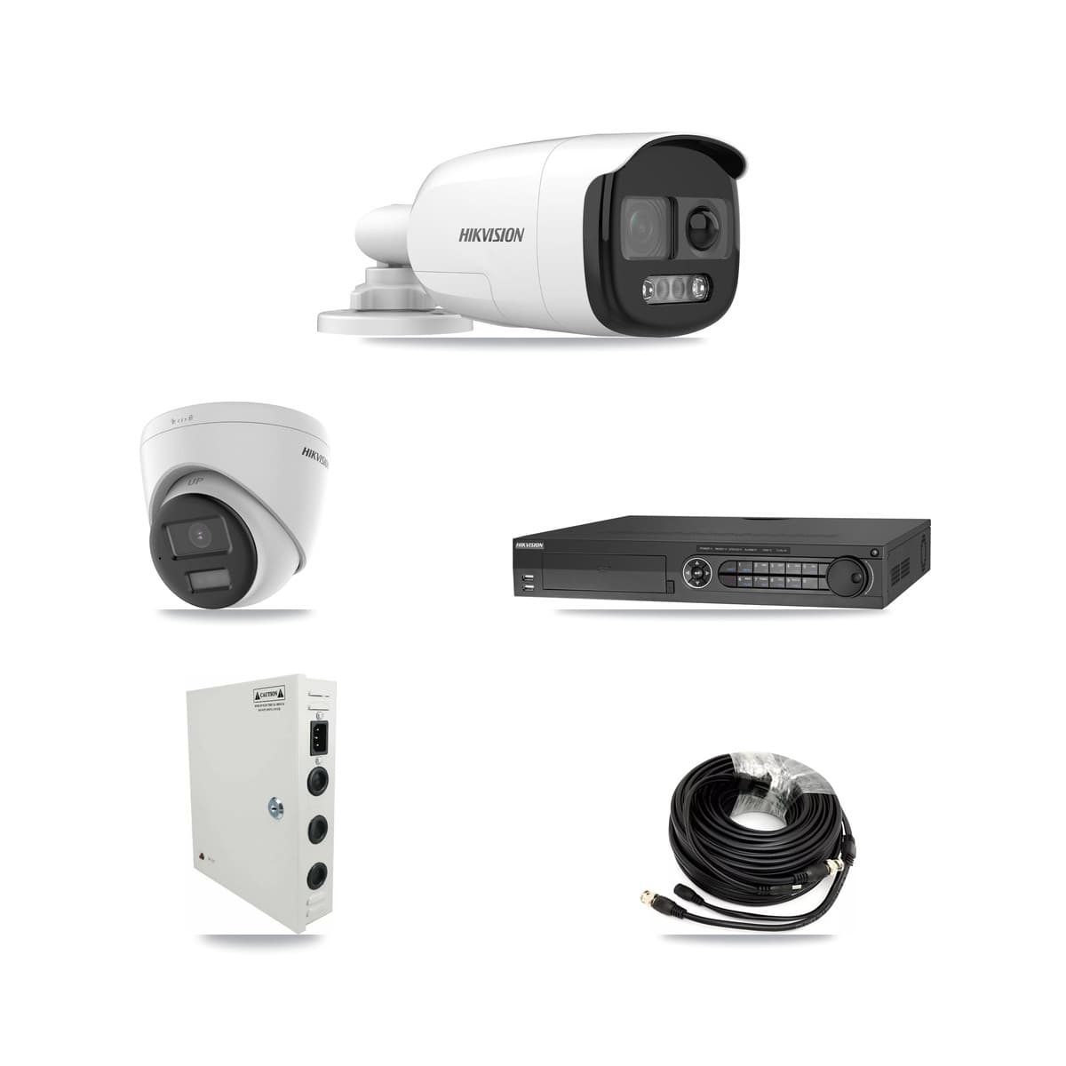 Hikvision 32-Channel 5MP – 4K CCTV Kit — 8 DS-2CE12KF3T 5MP Bullet + 8 DS-2CE78U0T 4K Turret Cameras + 4× 8TB Recording