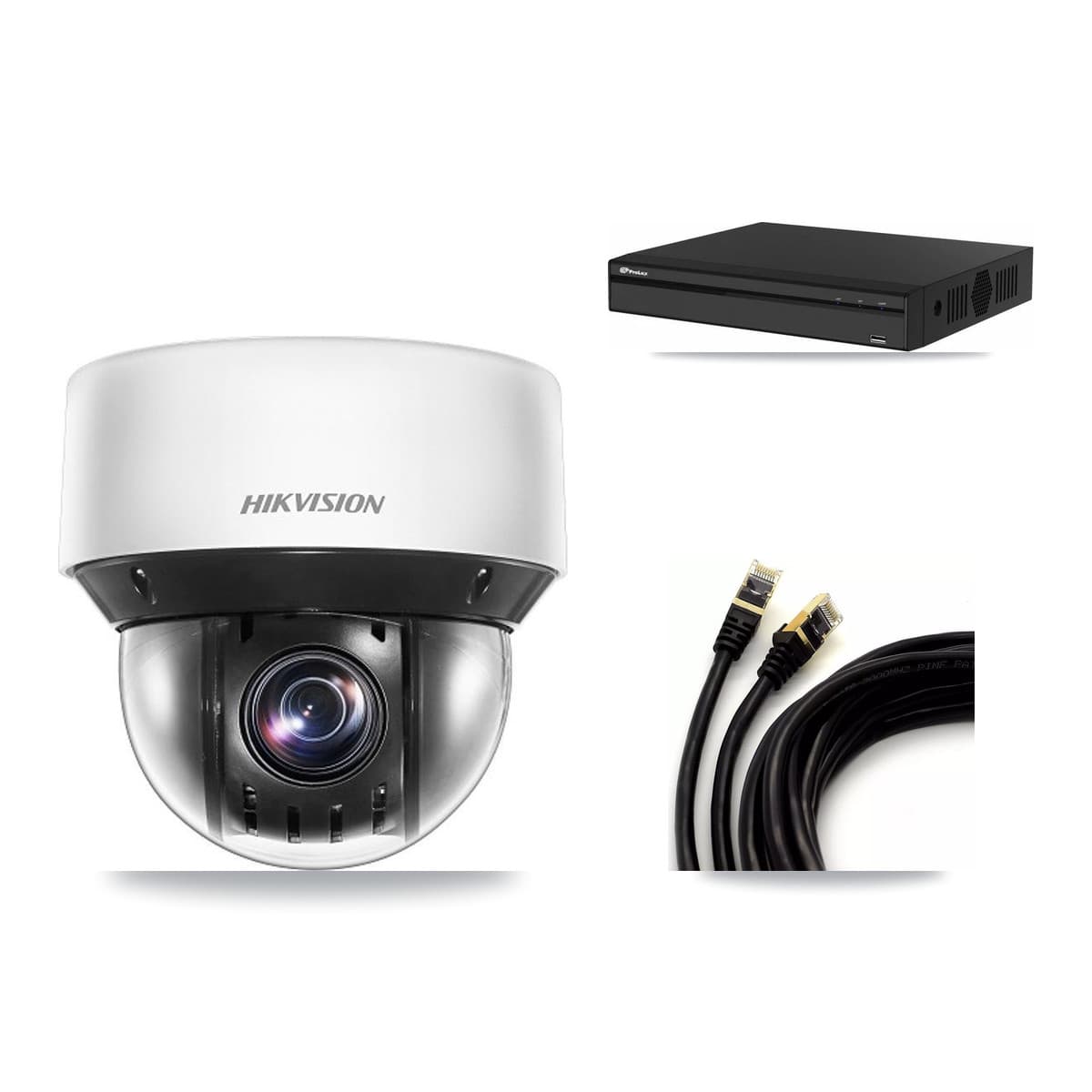 Hikvision & Prolux 4-Channel 4MP CCTV Kit — 2 DS-2DE4A425IW PTZ Cameras + 3TB Recording - Image 1