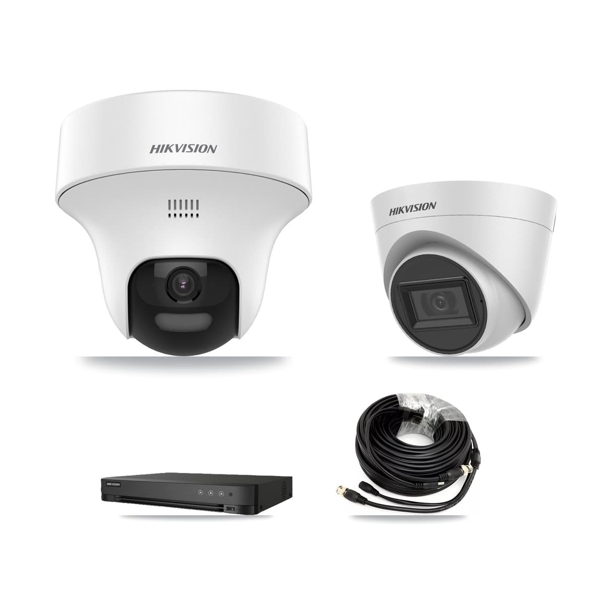Hikvision 8-Channel 5MP CCTV Kit — 5 DS-2CE70K0T + 1 DS-2CE78H0T Turret Cameras + 8TB Recording - Image 1