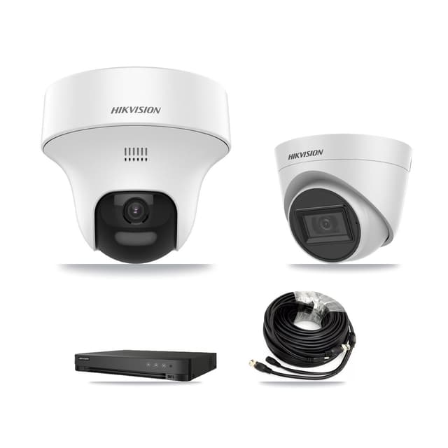 Hikvision 8-Channel 5MP CCTV Kit — 5 DS-2CE70K0T + 1 DS-2CE78H0T Turret Cameras + 8TB Recording