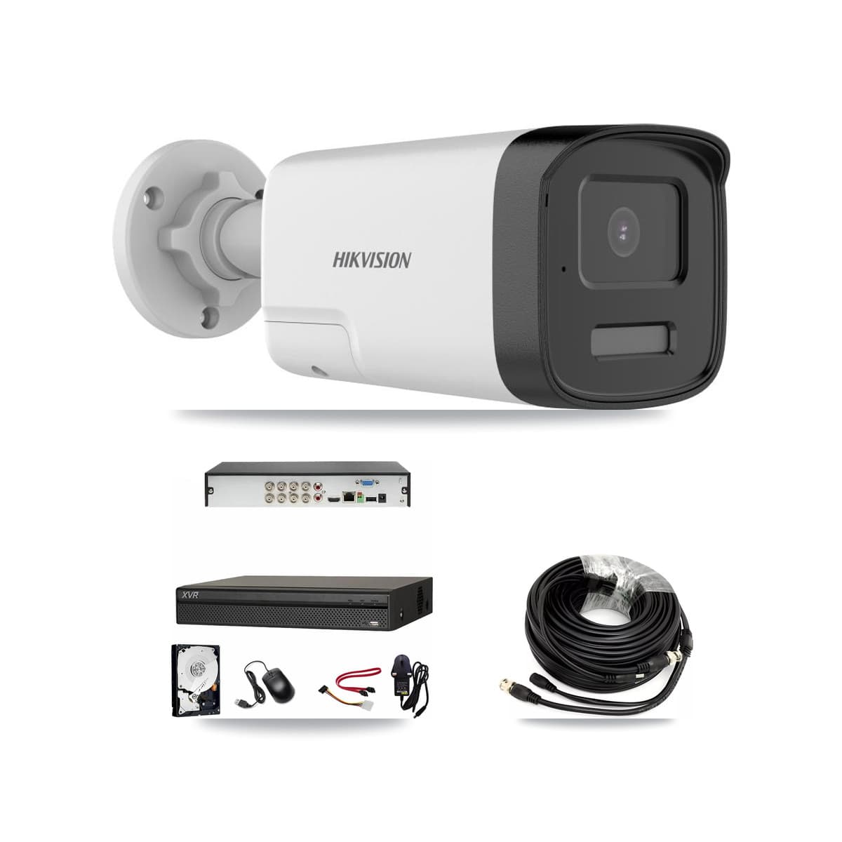 Hikvision & Dahua 8-Channel 5MP CCTV Kit — 1 DS-2CE17K0T Bullet Camera + 3TB Recording