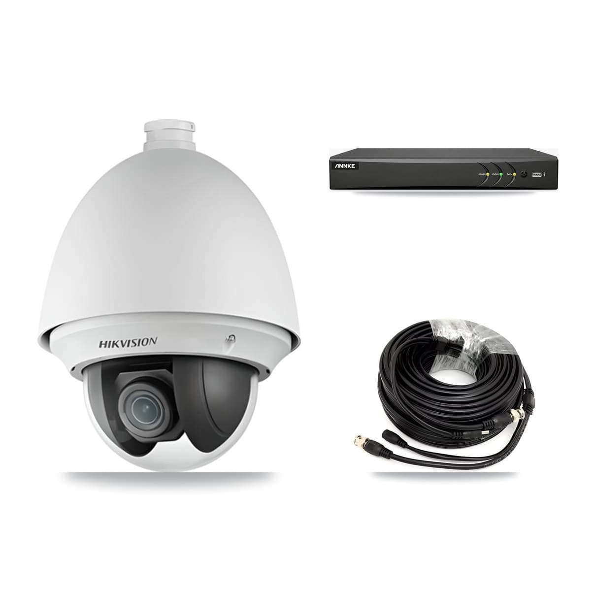 Hikvision & ANNKE 4-Channel 2MP CCTV Kit — 2 PTZ Cameras + 3TB Recording