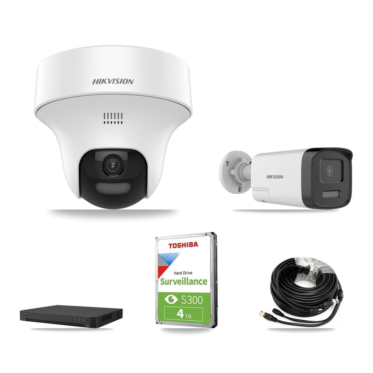 Hikvision 32-Channel 5MP CCTV Kit — 1 DS-2CE17K0T Bullet + 2 DS-2CE70K0T Turret Cameras + 4TB Recording - Image 1