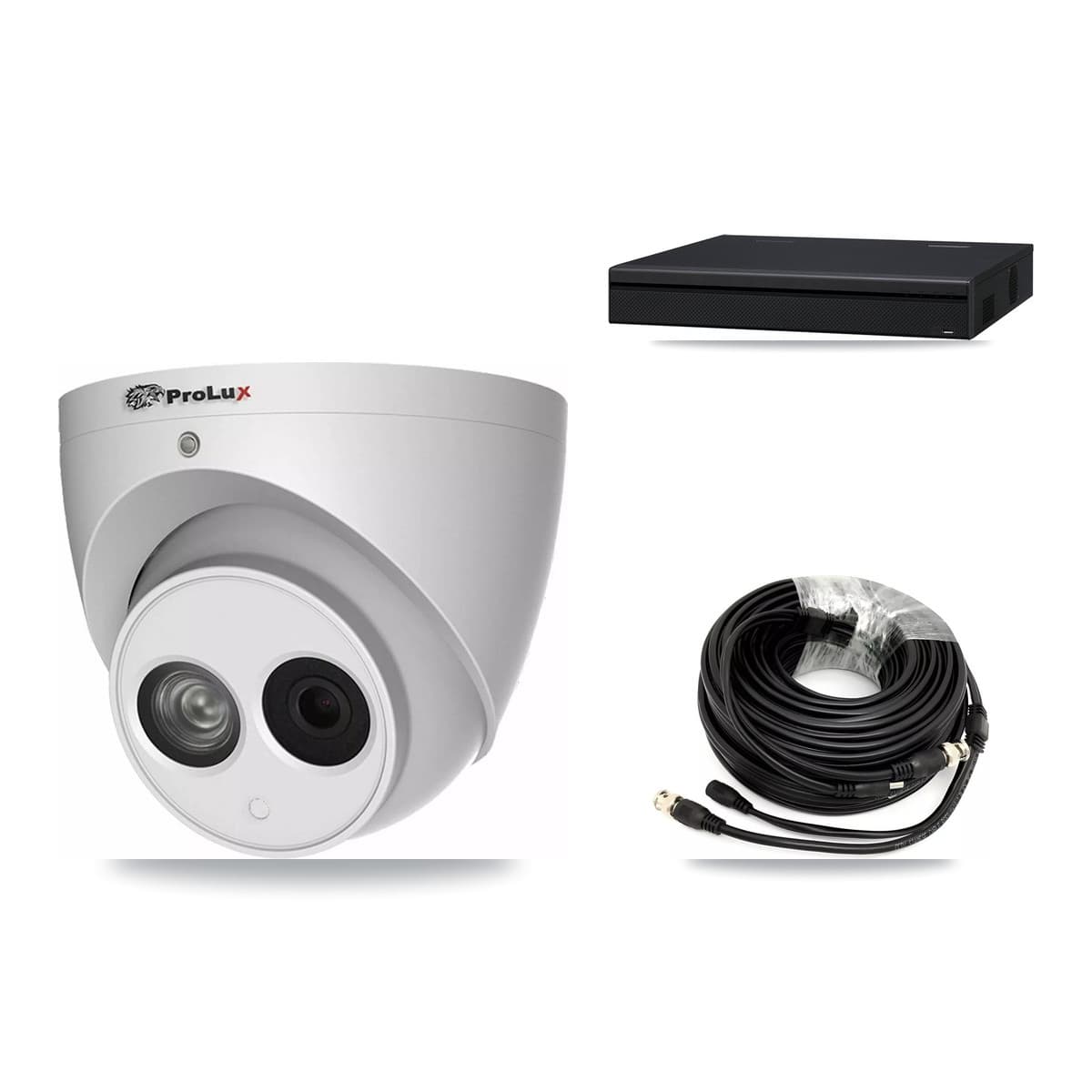Prolux 8-Channel 4MP CCTV Kit — 2 Turret Cameras + 3TB Recording (XVR-3108AD Recorder)