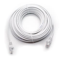 Cat6 Ethernet Cable, Gigabit RJ45 20m, White - High-Speed LAN Patch Cable
