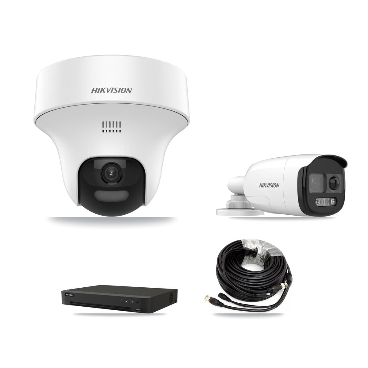 Hikvision 16-Channel 5MP CCTV Kit — 1 DS-2CE12KF3T Bullet + 5 DS-2CE70K0T Turret Cameras + 8TB Recording (IDS-7216HQHI Recorder) - Image 1