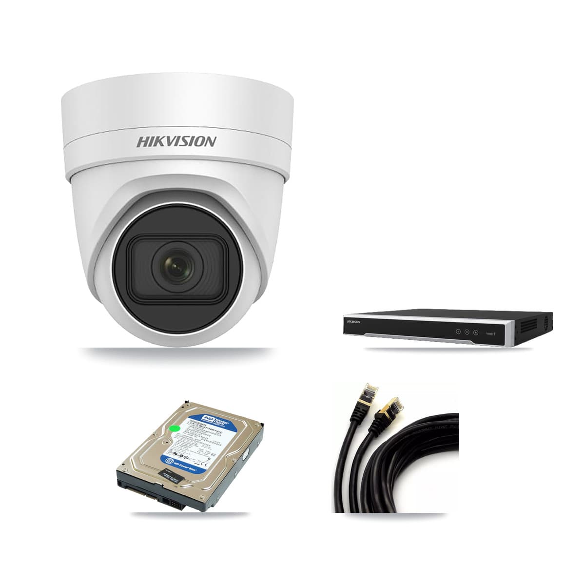Hikvision 8-Channel 4MP CCTV Kit — 1 DS-2CD2H45FWD Turret Camera + 500GB Recording
