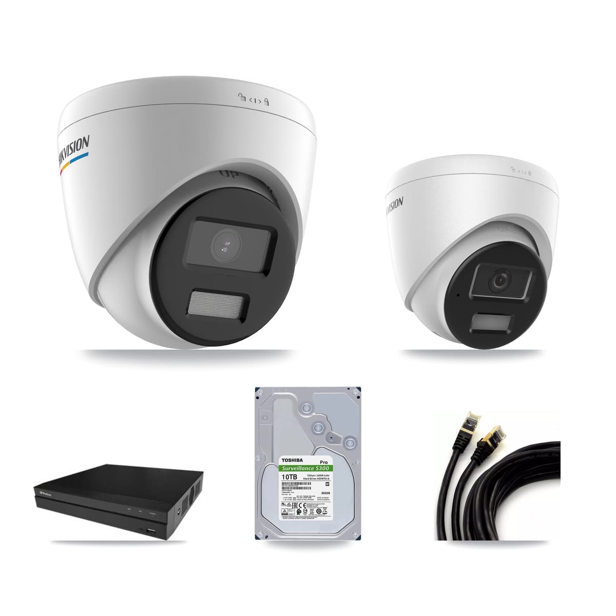 Hikvision & Prolux 16-Channel 2MP – 4MP CCTV Kit — 13 2MP + 1 4MP Turret Cameras + 10TB Recording - Image 1