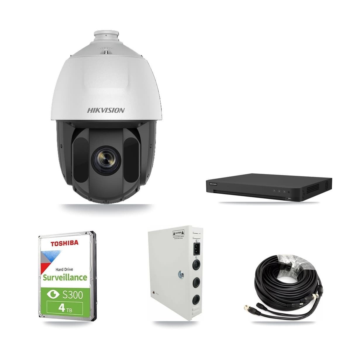 Hikvision 16-Channel 2MP CCTV Kit — 16 PTZ Cameras + 4TB Recording (IDS-7216HUHI Recorder) - Image 1