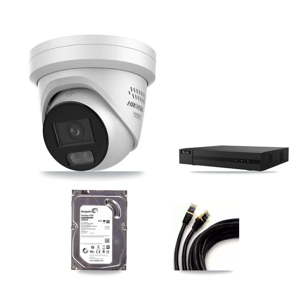 HiLook 8-Channel 4MP CCTV Kit — 1 Turret Camera + 2TB Recording (NVR-108MH-D Recorder)