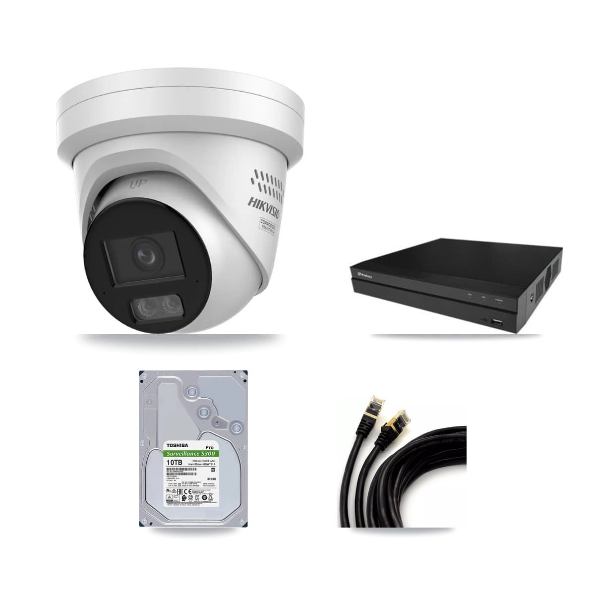 Prolux 16-Channel 4MP CCTV Kit — 7 DS-2CD2347G3 Turret Cameras + 10TB Recording - Image 1