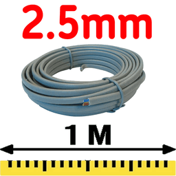 Prysmian 6242Y Grey 2.5mm² Twin & Earth Cable 1m