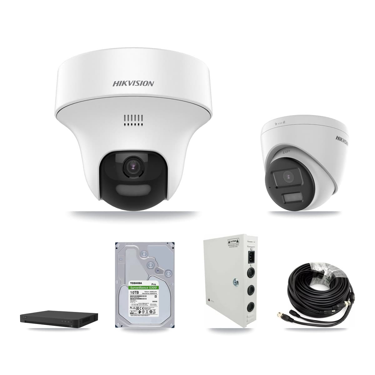 Hikvision 16-Channel 5MP – 4K CCTV Kit — 8 DS-2CE70K0T 5MP + 4 DS-2CE78U0T 4K Turret Cameras + 2× 10TB Recording