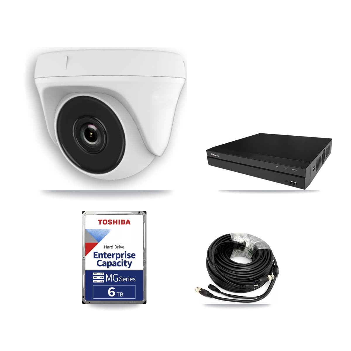 Prolux 8-Channel 2MP CCTV Kit — 8 Dome Cameras + 6TB Recording