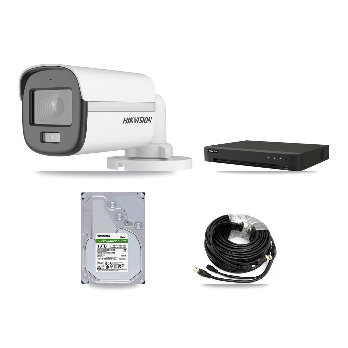 Hikvision 16-Channel 5MP CCTV Kit — 7 DS-2CE12KF0T Bullet Cameras + 10TB Recording (IDS-7216HQHI Recorder) - Image 1