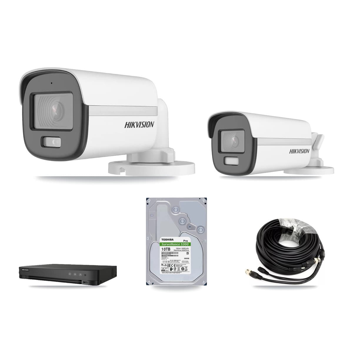 Hikvision 8-Channel 5MP – 4K CCTV Kit — 7 DS-2CE12KF0T 5MP + 1 DS-2CE12UF3T 4K Bullet Cameras + 10TB Recording - Image 1