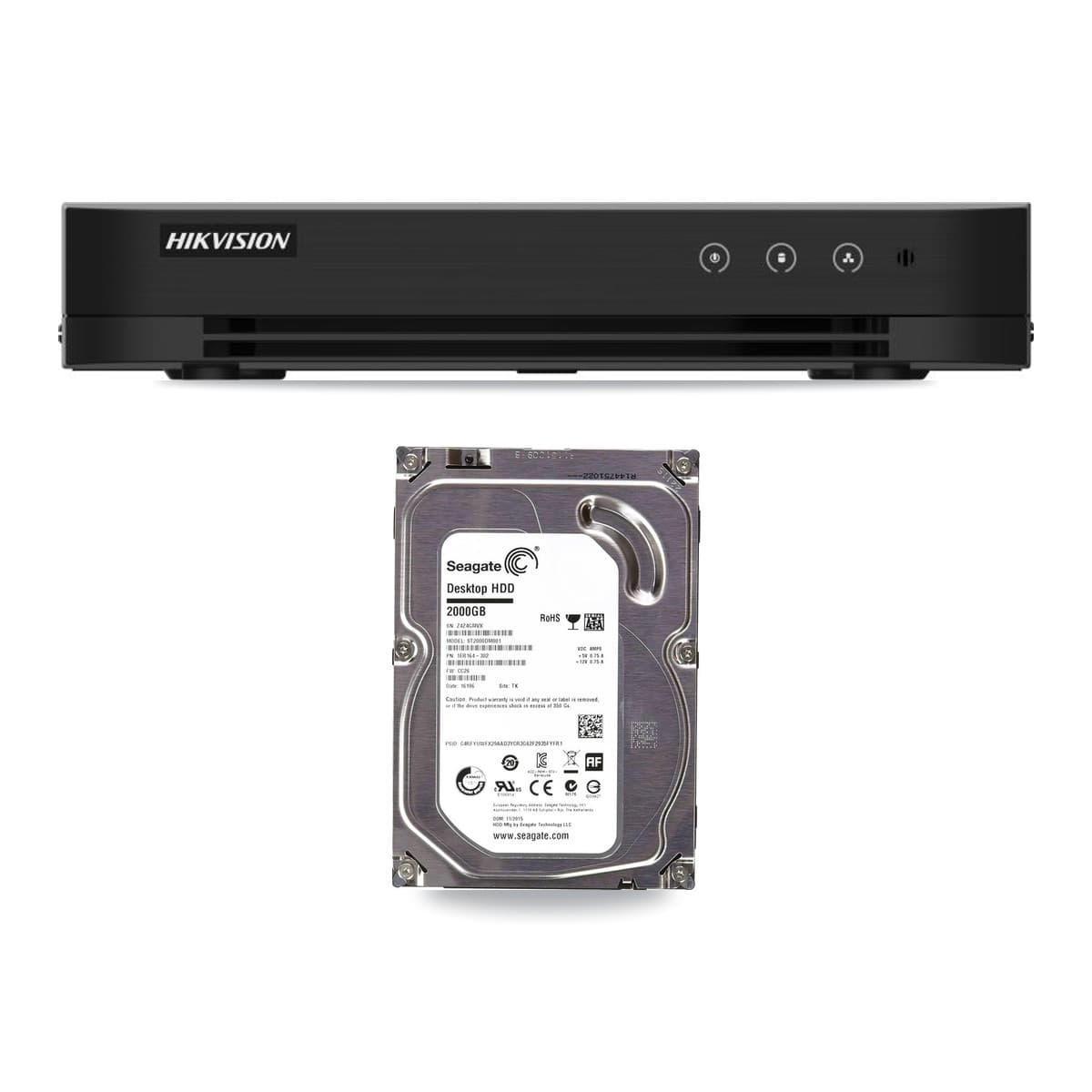 Hikvision DS-7208HGHI 8-Channel DVR + 2TB Recording