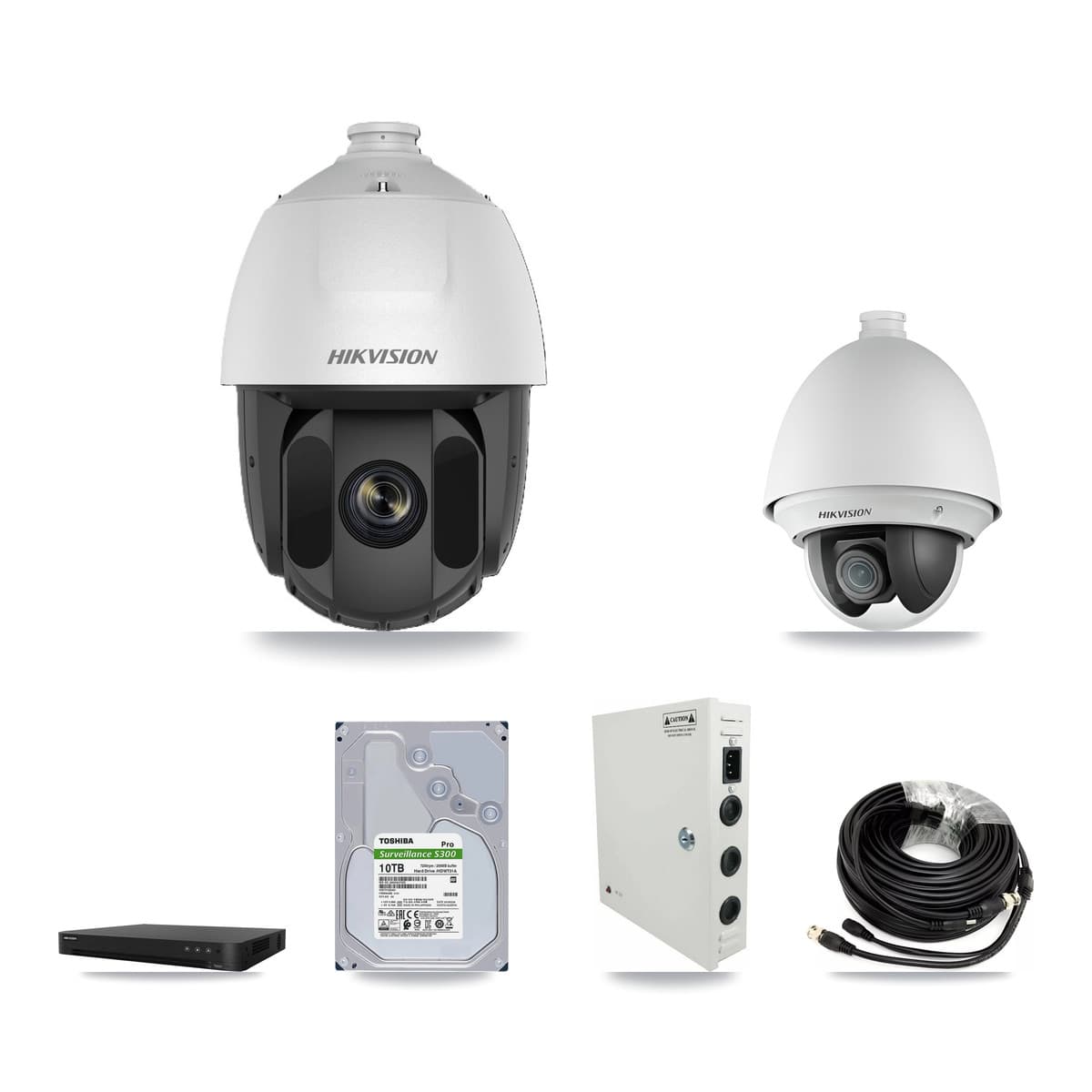 Hikvision 16-Channel 2MP CCTV Kit — 1 DS-2AE4225T + 14 DS-2AE5225TI PTZ Cameras + 10TB Recording (DS-7216HGHI Recorder) - Image 1