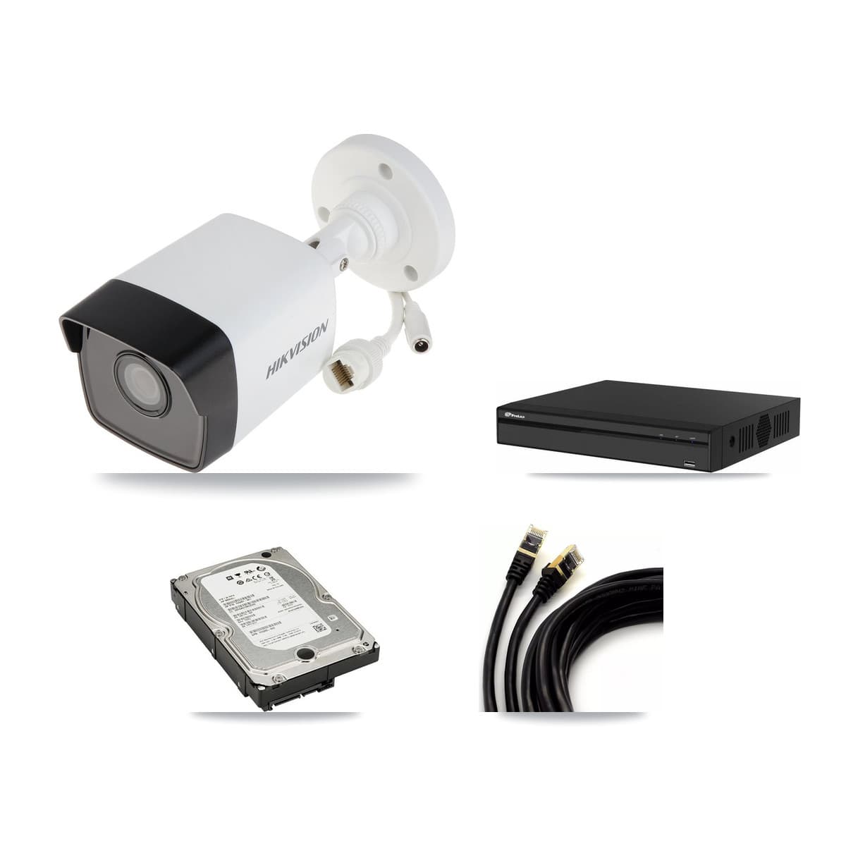 Hikvision & Prolux 4-Channel 5MP CCTV Kit — 4 Bullet Cameras + 5TB Recording