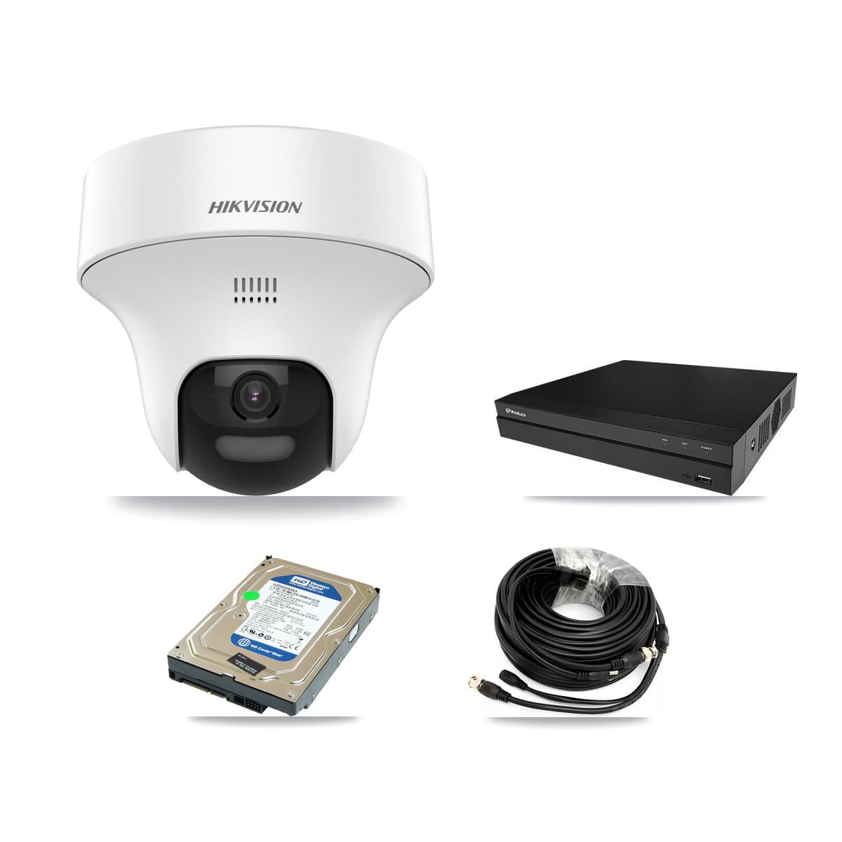 Hikvision & Prolux 8-Channel 5MP CCTV Kit — 1 DS-2CE70K0T Turret Camera + 500GB Recording - Image 1