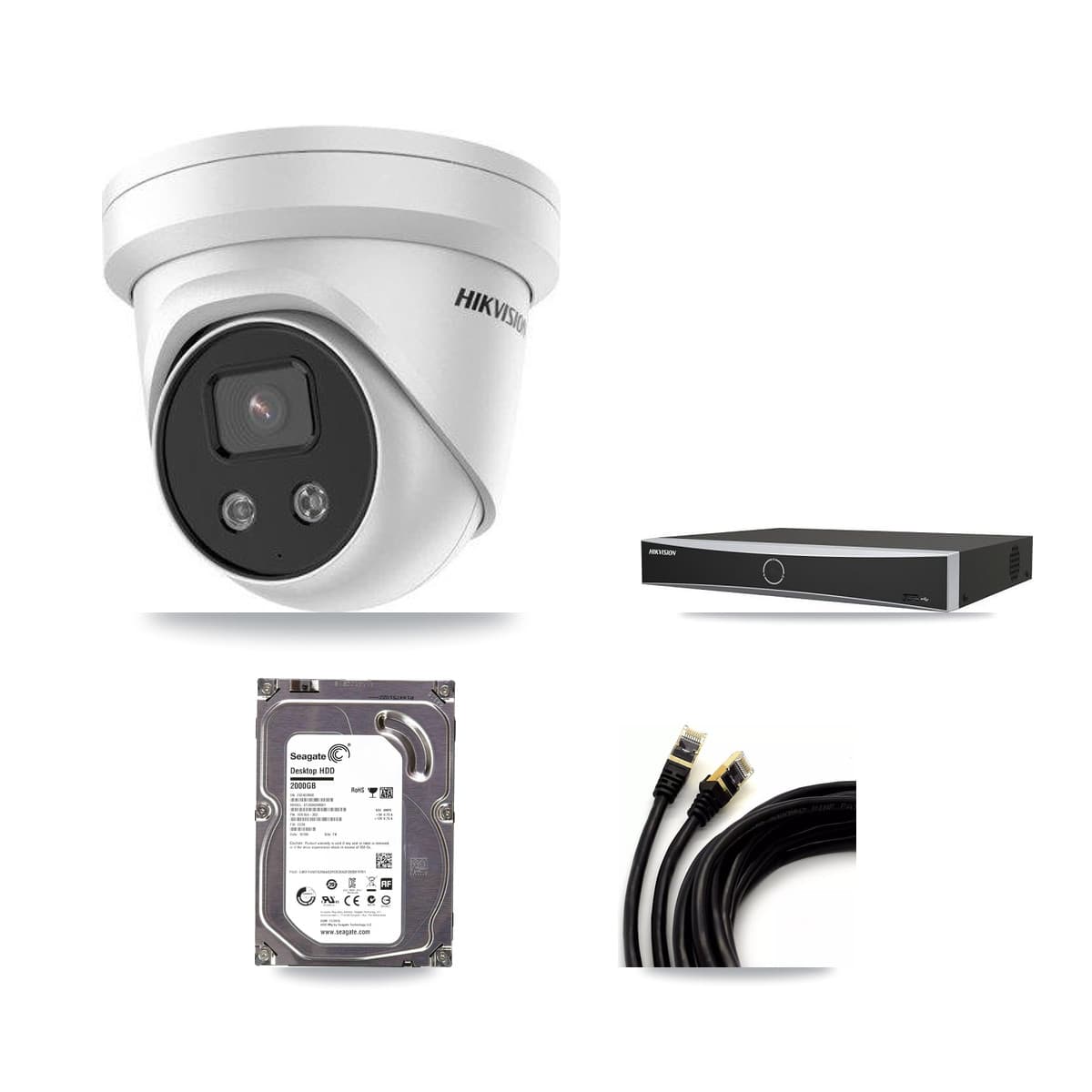 Hikvision 4-Channel 5MP CCTV Kit — 1 DS-2CD3356G2 Turret Camera + 2TB Recording