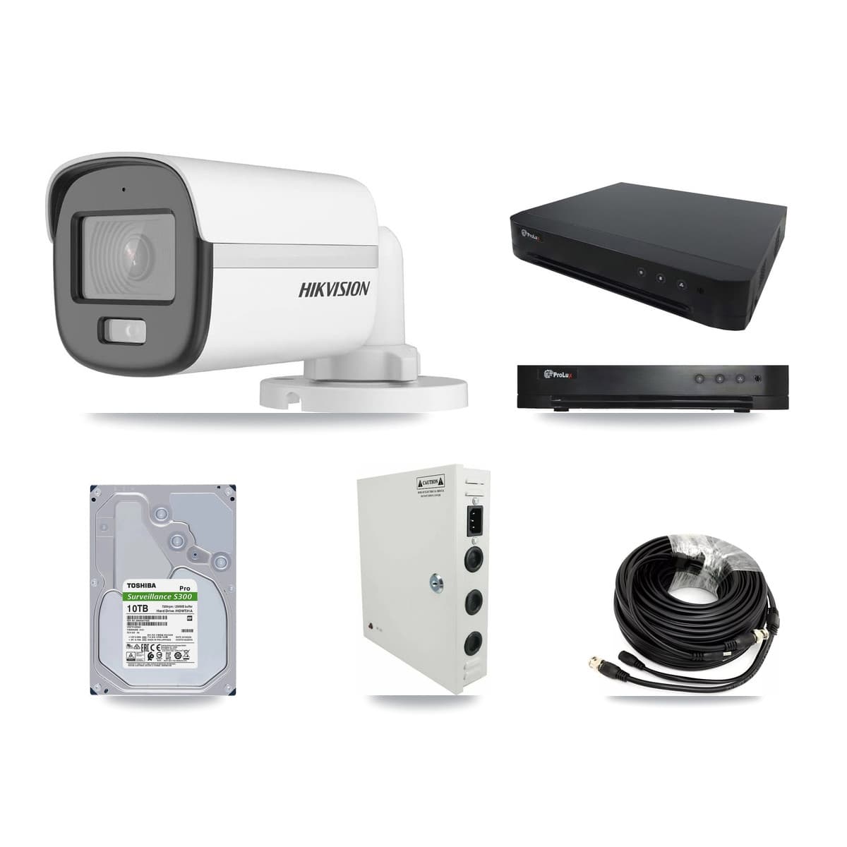 Hikvision & Prolux 16-Channel 5MP CCTV Kit — 14 DS-2CE12KF0T Bullet Cameras + 10TB Recording - Image 1