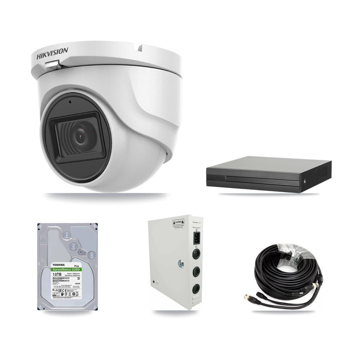 Hikvision 16-Channel 5MP CCTV Kit — 14 DS-2CE76H0T Turret Cameras + 10TB Recording - Image 1