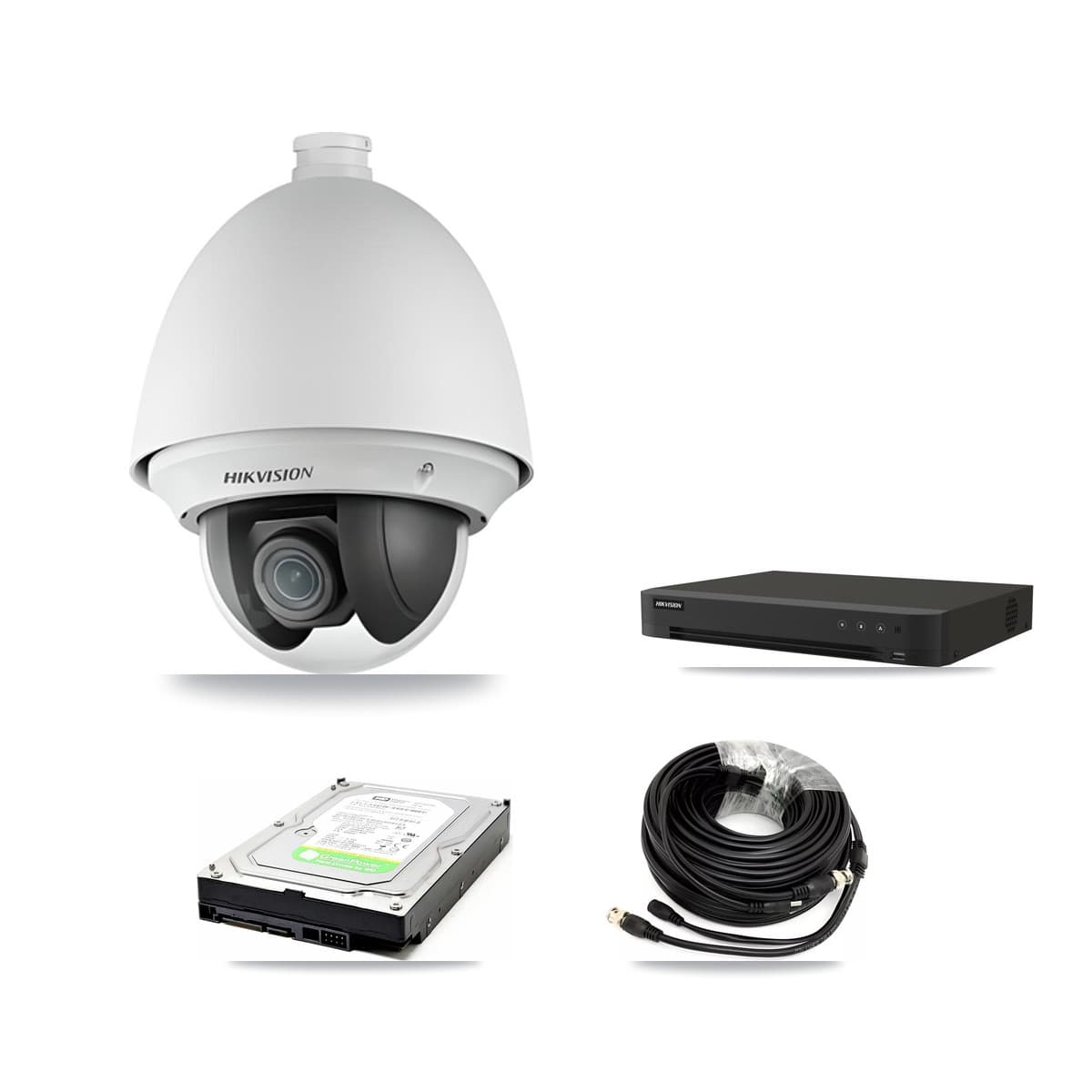 Hikvision 8-Channel 2MP CCTV Kit — 2 DS-2AE4225T-A PTZ Cameras + 1TB Recording (IDS-7208HUHI-M1/XT Recorder) - Image 1