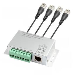 4CH Passive Video Balun BNC to RJ45 UTP Transceiver HD 1080P CCTV Converter