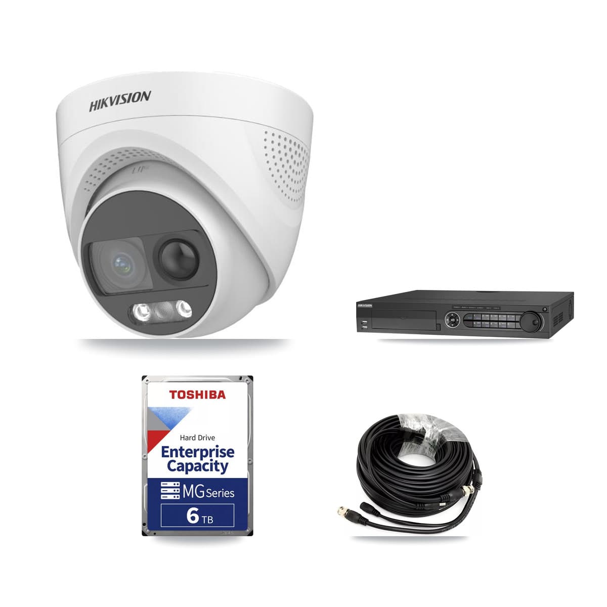 Hikvision 32-Channel 5MP CCTV Kit — 5 DS-2CE72KF3T Turret Cameras + 6TB Recording (IDS-7332HUHI Recorder) - Image 1